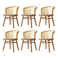 Traditional Style Dining Chair Solid Wood Cane Back Dining Armchair
