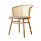 Traditional Style Dining Chair Solid Wood Cane Back Dining Armchair