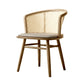 Traditional Style Dining Chair Solid Wood Cane Back Dining Armchair
