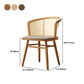 Traditional Style Dining Chair Solid Wood Cane Back Dining Armchair