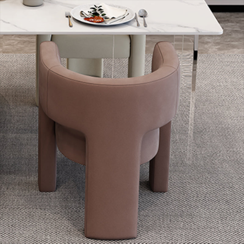 Silla de estilo de estilo contemporáneo silla de comedor abierta silla de brazo para interiores