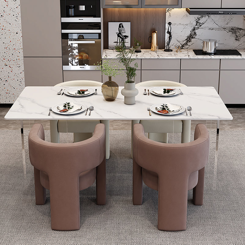 Silla de estilo de estilo contemporáneo silla de comedor abierta silla de brazo para interiores
