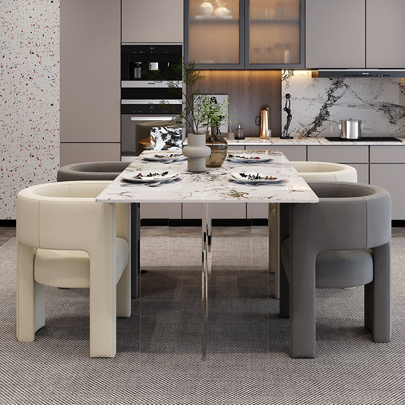 Silla de estilo de estilo contemporáneo silla de comedor abierta silla de brazo para interiores