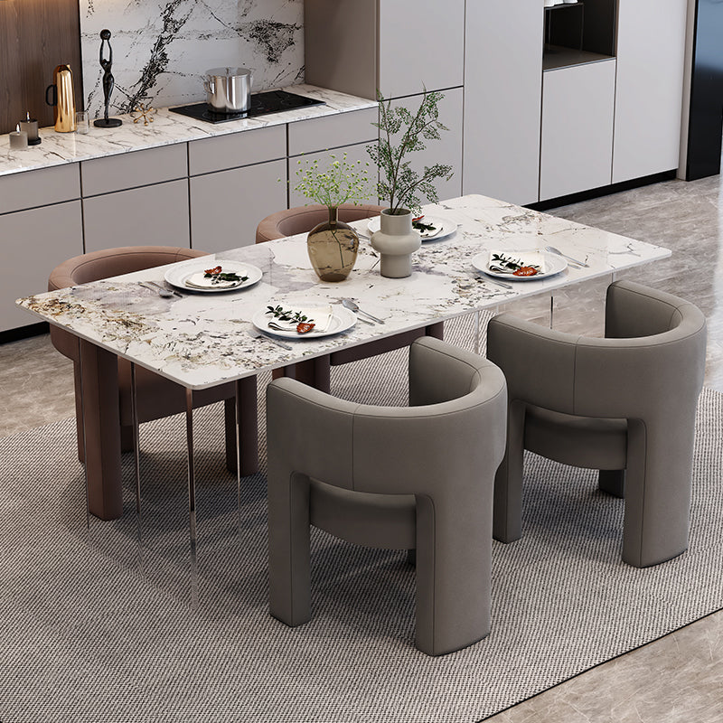 Silla de estilo de estilo contemporáneo silla de comedor abierta silla de brazo para interiores