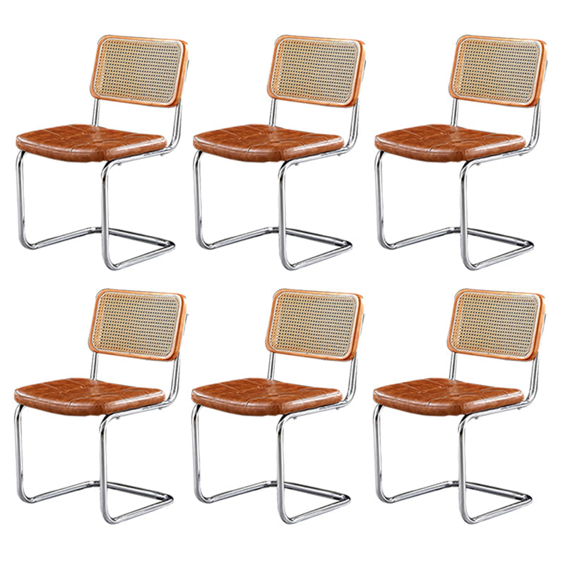 Industrial Upholstered Dining Side Chair Open Back Side Dining Chairs