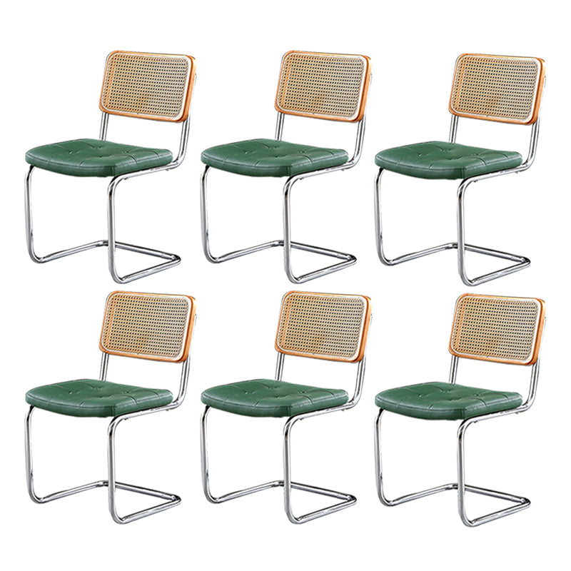 Industrial Upholstered Dining Side Chair Open Back Side Dining Chairs