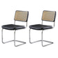 Industrial Upholstered Dining Side Chair Open Back Side Dining Chairs