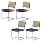 Industrial Upholstered Dining Side Chair Open Back Side Dining Chairs