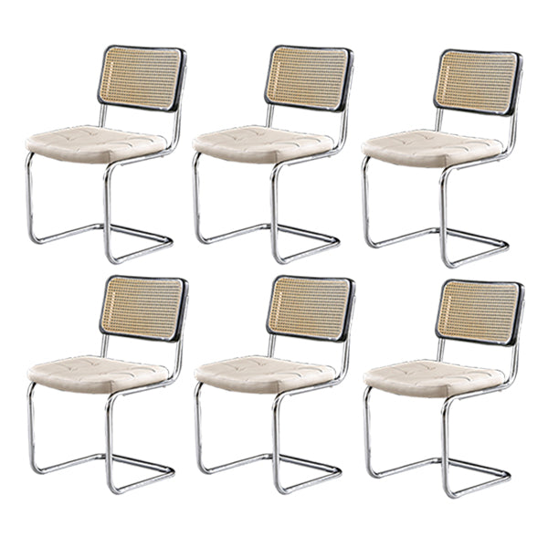 Industrial Upholstered Dining Side Chair Open Back Side Dining Chairs