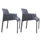 Contemporary Faux Leather Guest Chair Upholstered Dining Arm Chair