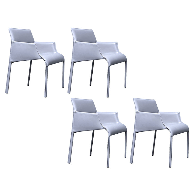 Contemporary Faux Leather Guest Chair Upholstered Dining Arm Chair