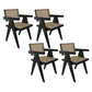 Traditional Style Dining Chair Solid Wood Cane Back Arm Chair for Home Black 4 Piece Set Clearhalo 'Dining Chairs' 'Dining Tables & Seating' 'dining_chair' 'furn' 'furn_dining_chair' 'Furniture' 'Kitchen & Dining Furniture' 5923069
