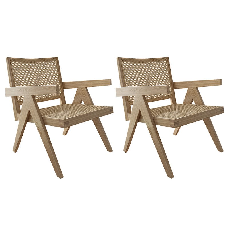 Traditional Style Dining Chair Solid Wood Cane Back Arm Chair for Home Wood 2 Piece Set Clearhalo 'Dining Chairs' 'Dining Tables & Seating' 'dining_chair' 'furn' 'furn_dining_chair' 'Furniture' 'Kitchen & Dining Furniture' 5923085