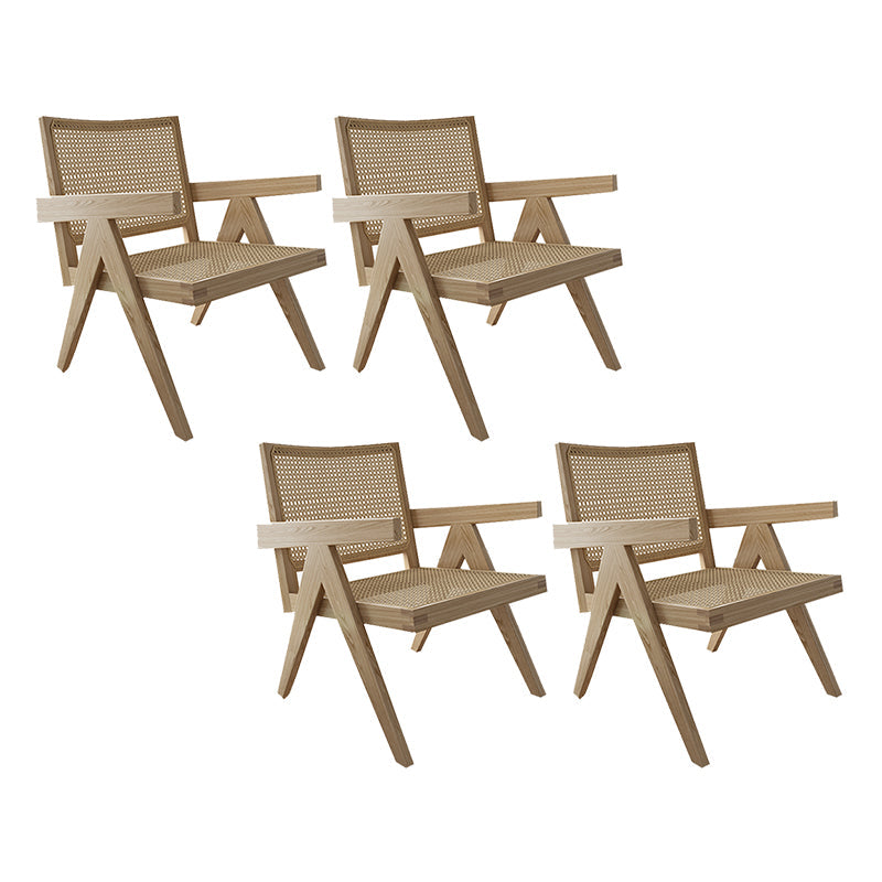 Traditional Style Dining Chair Solid Wood Cane Back Arm Chair for Home Wood 4 Piece Set Clearhalo 'Dining Chairs' 'Dining Tables & Seating' 'dining_chair' 'furn' 'furn_dining_chair' 'Furniture' 'Kitchen & Dining Furniture' 5923086