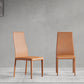 Contemporary Side Chair with High Back Faux Leather Dining Chair for Home