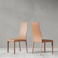 Contemporary Side Chair with High Back Faux Leather Dining Chair for Home
