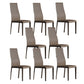 Contemporary Side Chair with High Back Faux Leather Dining Chair for Home