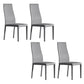 Contemporary Side Chair with High Back Faux Leather Dining Chair for Home