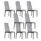 Contemporary Side Chair with High Back Faux Leather Dining Chair for Home