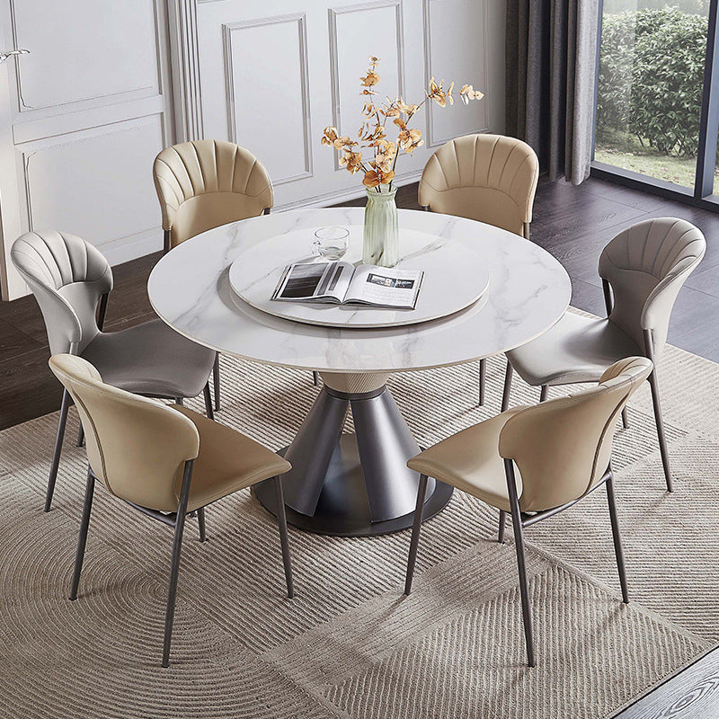 Khaki and Gray Dining Chairs Modern Armless Dining Side Chair Clearhalo 'Dining Chairs' 'Dining Tables & Seating' 'dining_chair' 'furn' 'furn_dining_chair' 'Furniture' 'Kitchen & Dining Furniture' 5923281