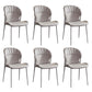 Khaki and Gray Dining Chairs Modern Armless Dining Side Chair Grey 6 Piece Set Clearhalo 'Dining Chairs' 'Dining Tables & Seating' 'dining_chair' 'furn' 'furn_dining_chair' 'Furniture' 'Kitchen & Dining Furniture' 5923286