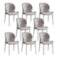 Khaki and Gray Dining Chairs Modern Armless Dining Side Chair Grey 8 Piece Set Clearhalo 'Dining Chairs' 'Dining Tables & Seating' 'dining_chair' 'furn' 'furn_dining_chair' 'Furniture' 'Kitchen & Dining Furniture' 5923288