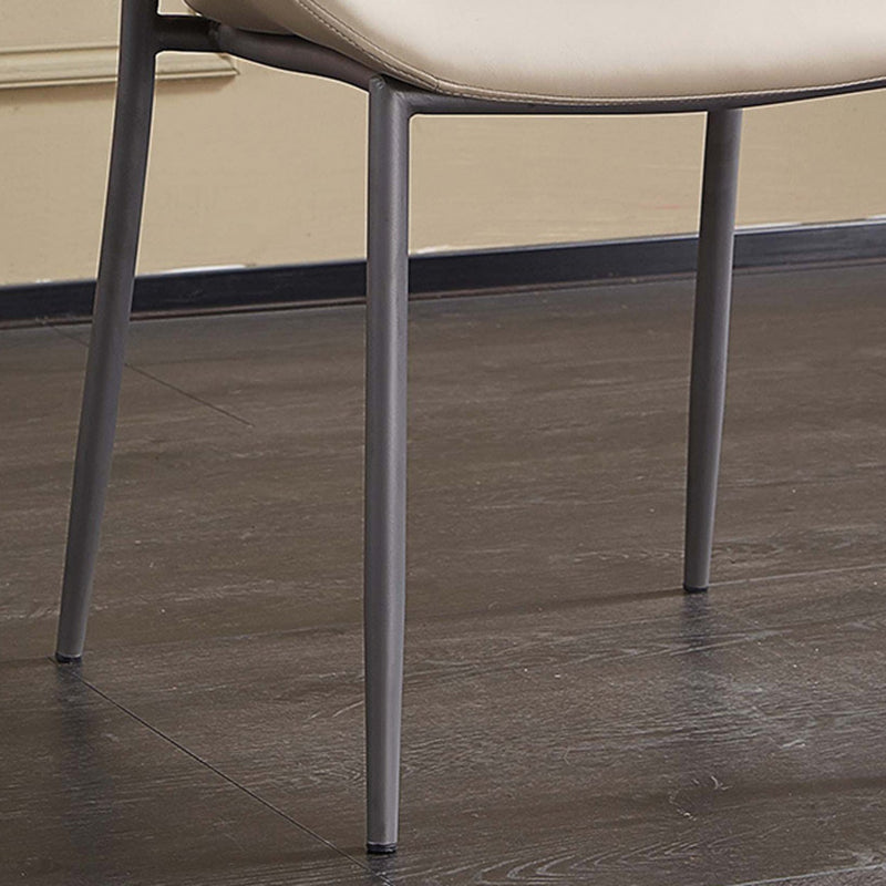 Khaki and Gray Dining Chairs Modern Armless Dining Side Chair Clearhalo 'Dining Chairs' 'Dining Tables & Seating' 'dining_chair' 'furn' 'furn_dining_chair' 'Furniture' 'Kitchen & Dining Furniture' 5923292