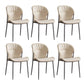 Khaki and Gray Dining Chairs Modern Armless Dining Side Chair Khaki 6 Piece Set Clearhalo 'Dining Chairs' 'Dining Tables & Seating' 'dining_chair' 'furn' 'furn_dining_chair' 'Furniture' 'Kitchen & Dining Furniture' 5923295