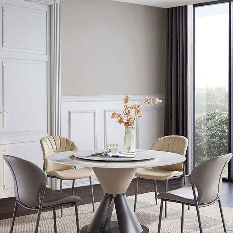 Khaki and Gray Dining Chairs Modern Armless Dining Side Chair Clearhalo 'Dining Chairs' 'Dining Tables & Seating' 'dining_chair' 'furn' 'furn_dining_chair' 'Furniture' 'Kitchen & Dining Furniture' 5923296