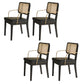 Traditional Dining Accent Chair Upholstered Dining Room Chair Black With Arms 4 Piece Set Clearhalo 'Dining Chairs' 'Dining Tables & Seating' 'dining_chair' 'furn' 'furn_dining_chair' 'Furniture' 'Kitchen & Dining Furniture' 5923304