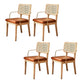 Traditional Dining Accent Chair Upholstered Dining Room Chair Wood With Arms 4 Piece Set Clearhalo 'Dining Chairs' 'Dining Tables & Seating' 'dining_chair' 'furn' 'furn_dining_chair' 'Furniture' 'Kitchen & Dining Furniture' 5923314