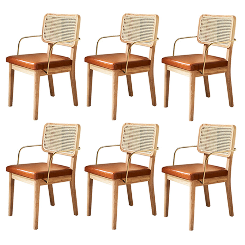 Traditional Dining Accent Chair Upholstered Dining Room Chair Wood With Arms 6 Piece Set Clearhalo 'Dining Chairs' 'Dining Tables & Seating' 'dining_chair' 'furn' 'furn_dining_chair' 'Furniture' 'Kitchen & Dining Furniture' 5923315