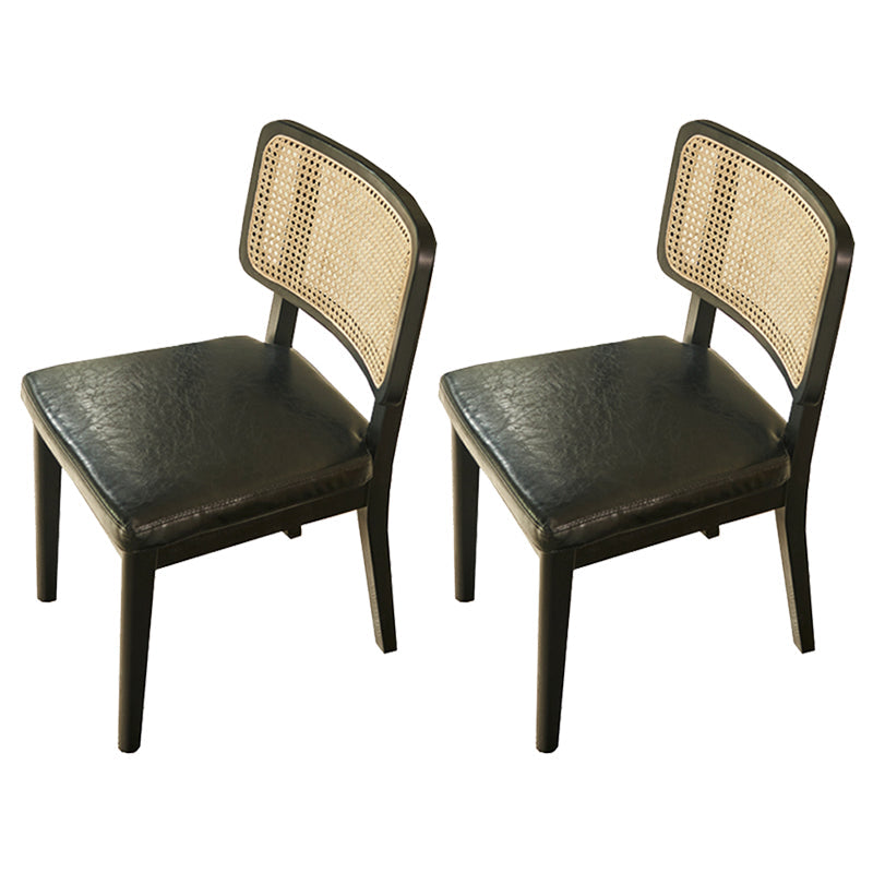Traditional Dining Accent Chair Upholstered Dining Room Chair Black Armless 2 Piece Set Clearhalo 'Dining Chairs' 'Dining Tables & Seating' 'dining_chair' 'furn' 'furn_dining_chair' 'Furniture' 'Kitchen & Dining Furniture' 5923321
