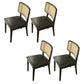 Traditional Dining Accent Chair Upholstered Dining Room Chair Black Armless 4 Piece Set Clearhalo 'Dining Chairs' 'Dining Tables & Seating' 'dining_chair' 'furn' 'furn_dining_chair' 'Furniture' 'Kitchen & Dining Furniture' 5923323