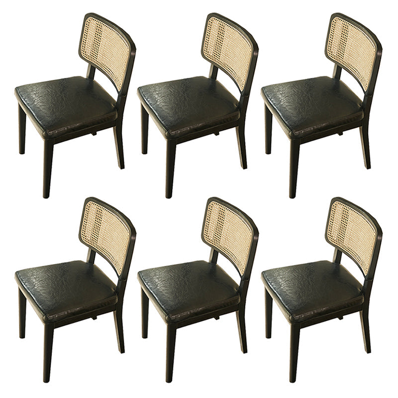 Traditional Dining Accent Chair Upholstered Dining Room Chair Black Armless 6 Piece Set Clearhalo 'Dining Chairs' 'Dining Tables & Seating' 'dining_chair' 'furn' 'furn_dining_chair' 'Furniture' 'Kitchen & Dining Furniture' 5923326