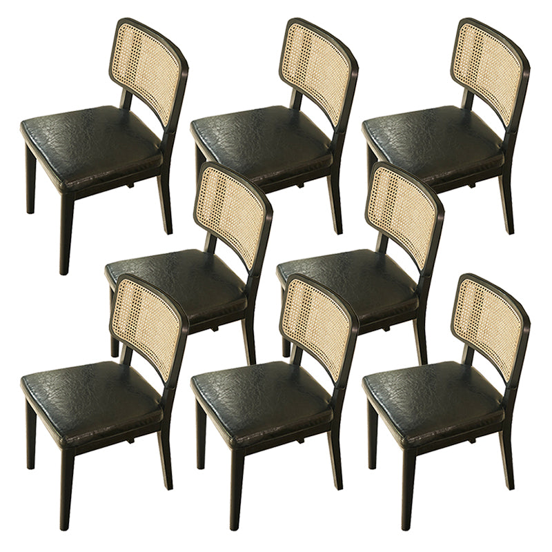 Traditional Dining Accent Chair Upholstered Dining Room Chair Black Armless 8 Piece Set Clearhalo 'Dining Chairs' 'Dining Tables & Seating' 'dining_chair' 'furn' 'furn_dining_chair' 'Furniture' 'Kitchen & Dining Furniture' 5923327