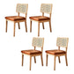 Traditional Dining Accent Chair Upholstered Dining Room Chair Wood Armless 4 Piece Set Clearhalo 'Dining Chairs' 'Dining Tables & Seating' 'dining_chair' 'furn' 'furn_dining_chair' 'Furniture' 'Kitchen & Dining Furniture' 5923329