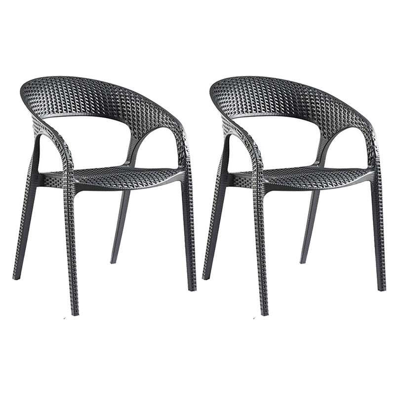 Eigentijdse open rug eetkamerstoel plastic stapelbare eetgelegenheden stoel