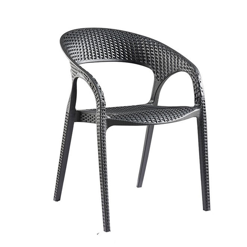 Eigentijdse open rug eetkamerstoel plastic stapelbare eetgelegenheden stoel