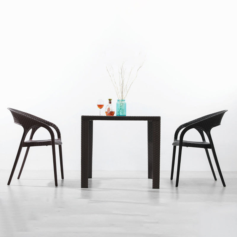 Eigentijdse open rug eetkamerstoel plastic stapelbare eetgelegenheden stoel