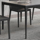Rectangular Stone Dining Table Modern 4 Legs Furniture in Matte Finish for Home