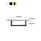 Mesa de comedor rectangular de piedra sinterizada, muebles modernos con base de acero para el hogar