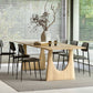Wood Dining Table Traditional Luxury Dining Table with Sled Base