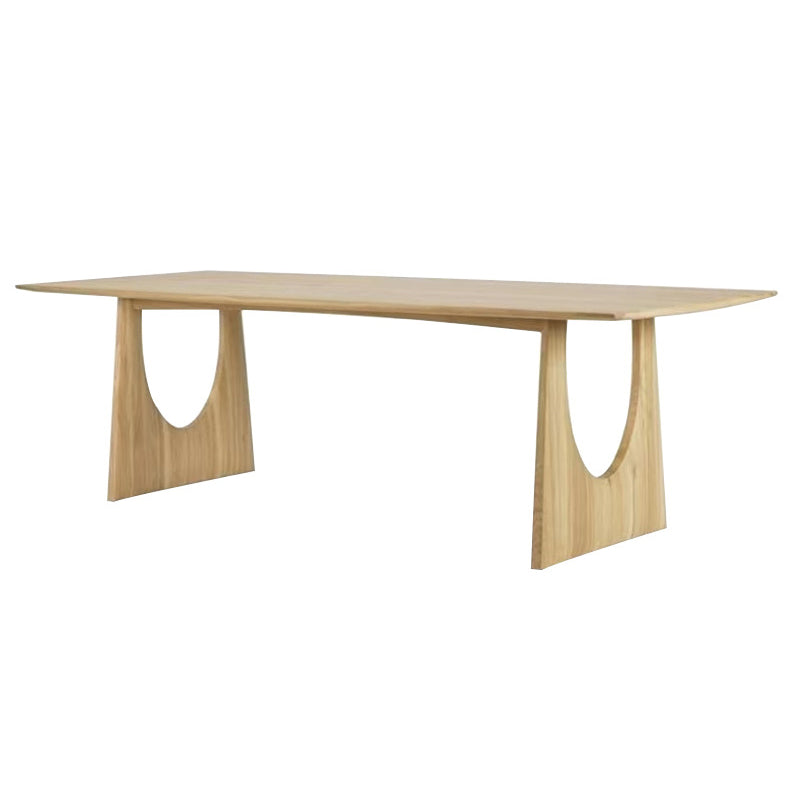 Wood Dining Table Traditional Luxury Dining Table with Sled Base