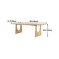 Wood Dining Table Traditional Luxury Dining Table with Sled Base