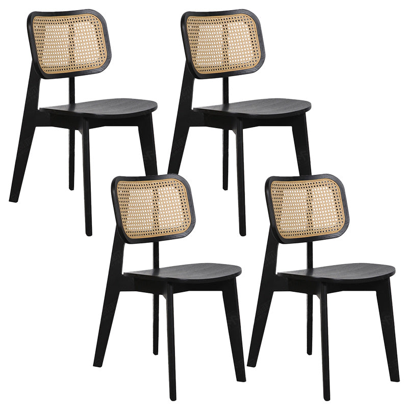 Traditional Solid Wood Side Chair Open Back Dining Side Chair