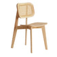Traditional Solid Wood Side Chair Open Back Dining Side Chair