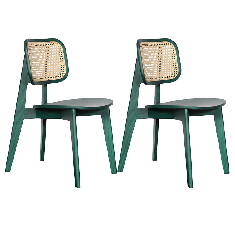 Traditional Solid Wood Side Chair Open Back Dining Side Chair