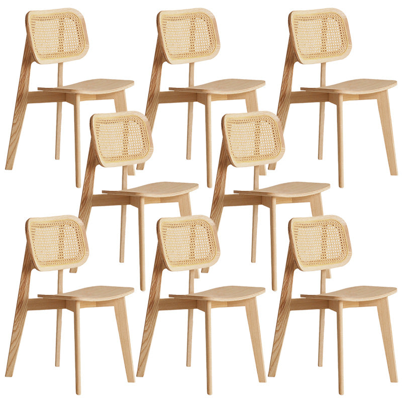 Traditional Solid Wood Side Chair Open Back Dining Side Chair