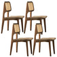 Traditional Solid Wood Side Chair Open Back Dining Side Chair